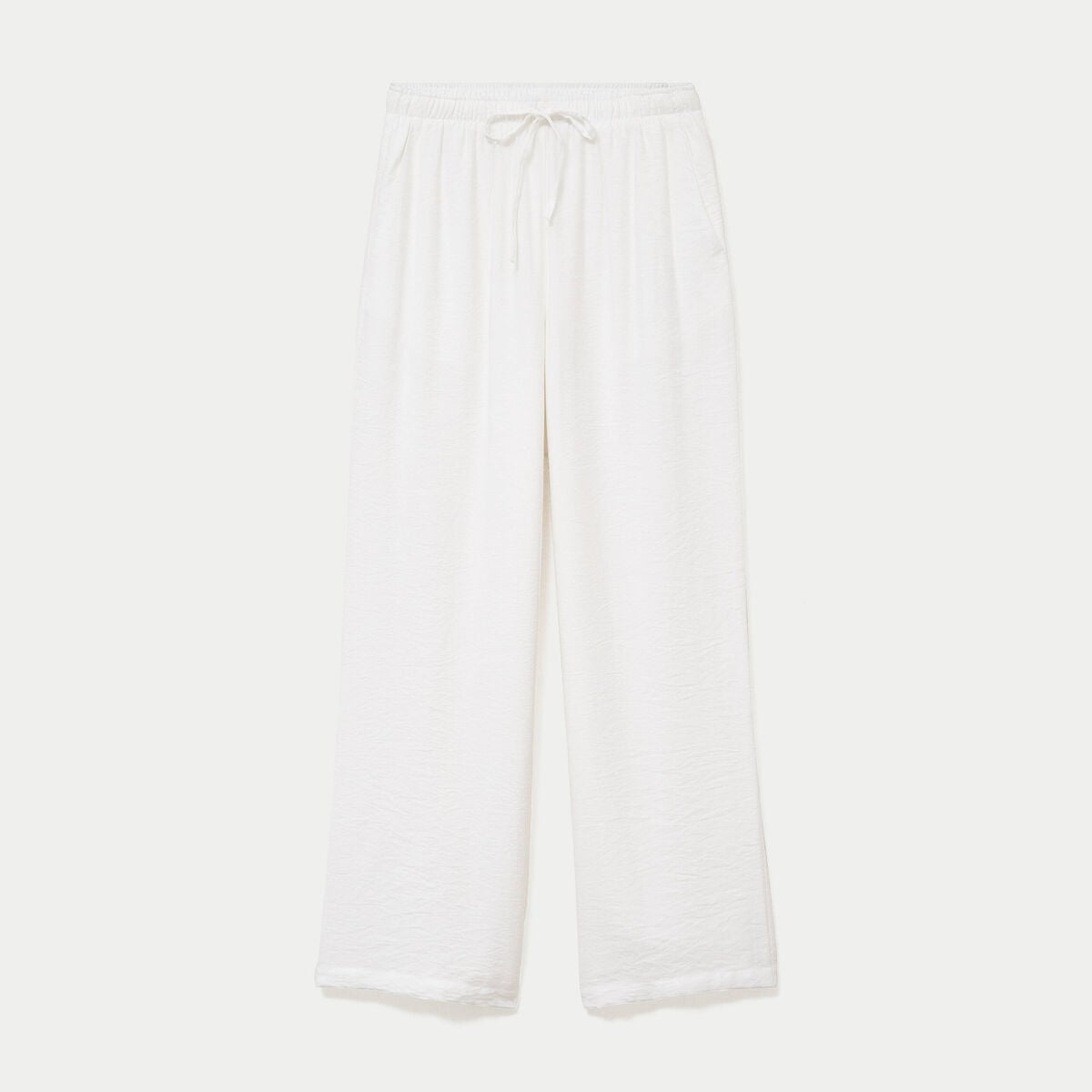 Pantalon bootcut taille standard ecru femme