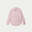 Chemise droite manches longues rouge clair femme