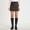 Jupe avec ceinture amovible gris femme