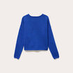 Pull manches longues bleu electrique femme