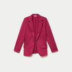 Veste blazer cintr&eacute;e rouge femme