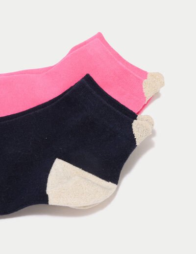 Lot 2 paires de chaussettes bleu marine femme