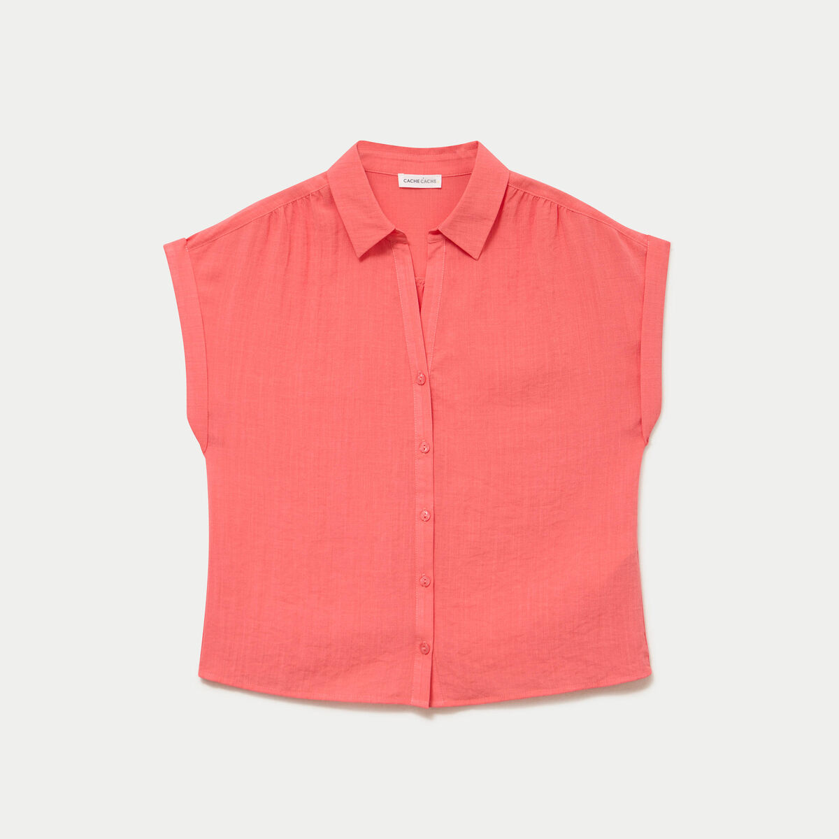 Blouse manches courtes rose femme