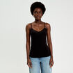 D&eacute;bardeur ajust&eacute; d&eacute;collet&eacute; dentelle noir femme