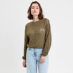 Pull manches longues vert fonc&eacute; femme