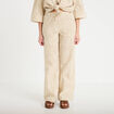 Pantalon large taille standard beige moyen femme