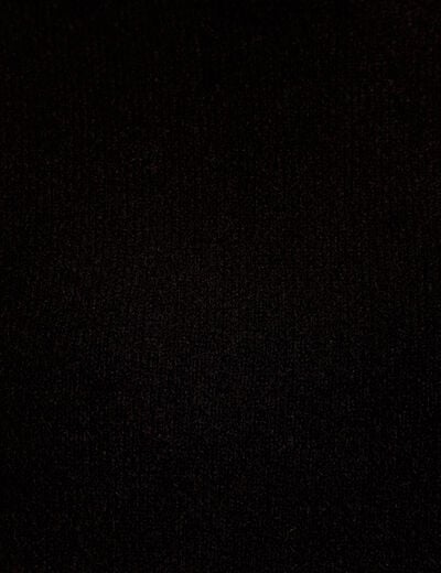 Robe pull droite manches longues noir femme