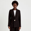 Blazer droit manches longues noir femme