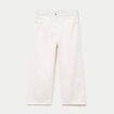 Jean bootcut cropped taille haute ecru femme
