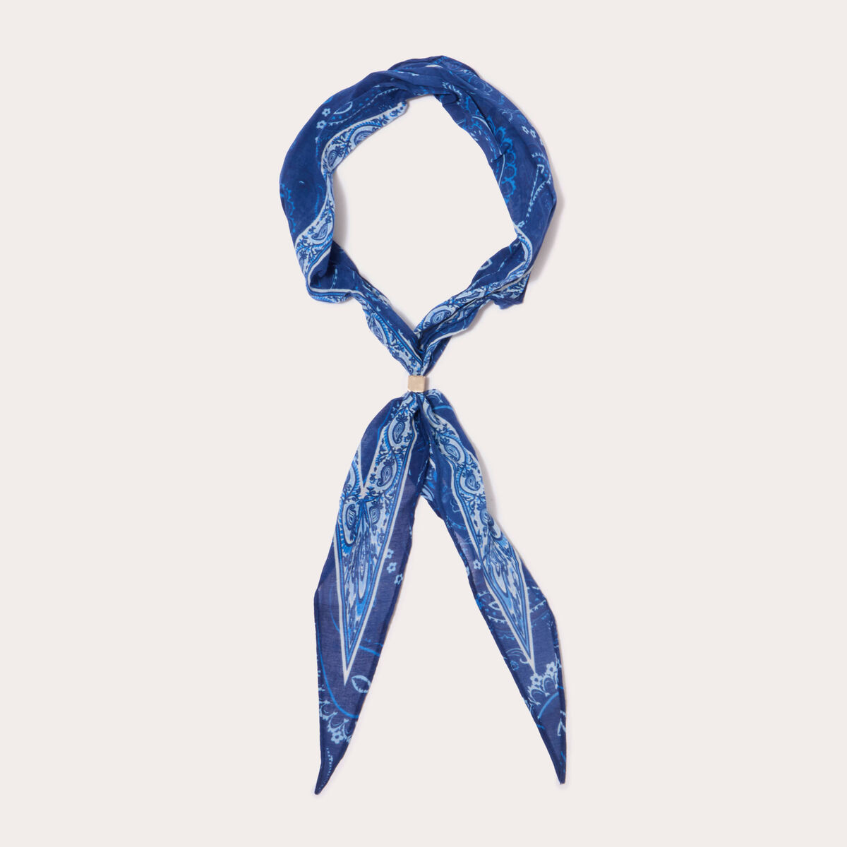 Foulard bleu fonc&eacute; femme