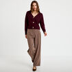 Gilet boutons coeur prune femme