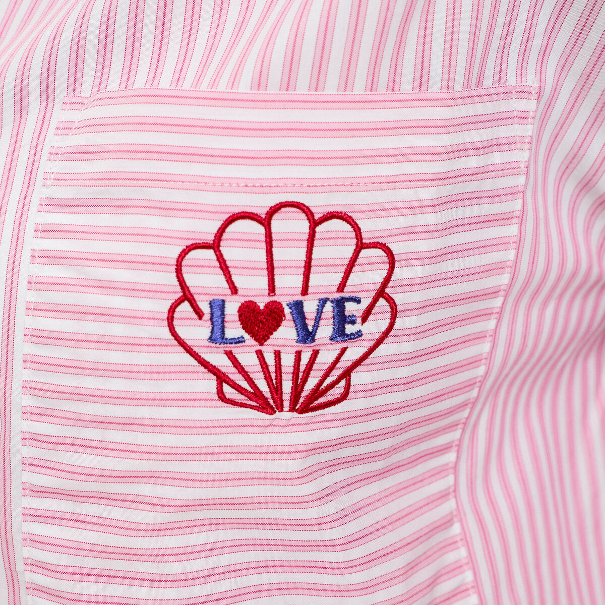 Chemise ray&eacute;e blanc femme