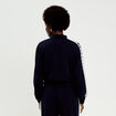 Veste zipp&eacute;e d&eacute;tail dentelle bleu marine femme