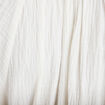 Robe midi pliss&eacute;e col v manches courtes blanc femme