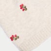 Bonnet avec broderie ecru femme