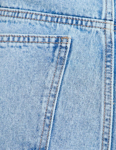 Short mom taille haute en jean strass denim triple stone femme