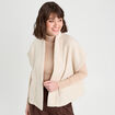 Gilet polaire manches courtes ecru femme