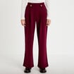 Pantalon bootcut taille standard bordeaux femme