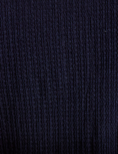 Blouse broderie manches longues bleu marine femme