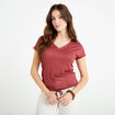 T-shirt d&eacute;tail noeud vieux rose femme