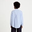 Chemise oversize manches longues bleu femme