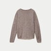Gilet boutonn&eacute; avec col en V taupe femme