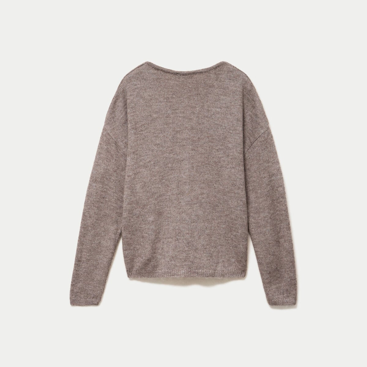 Gilet boutonn&eacute; avec col en V taupe femme