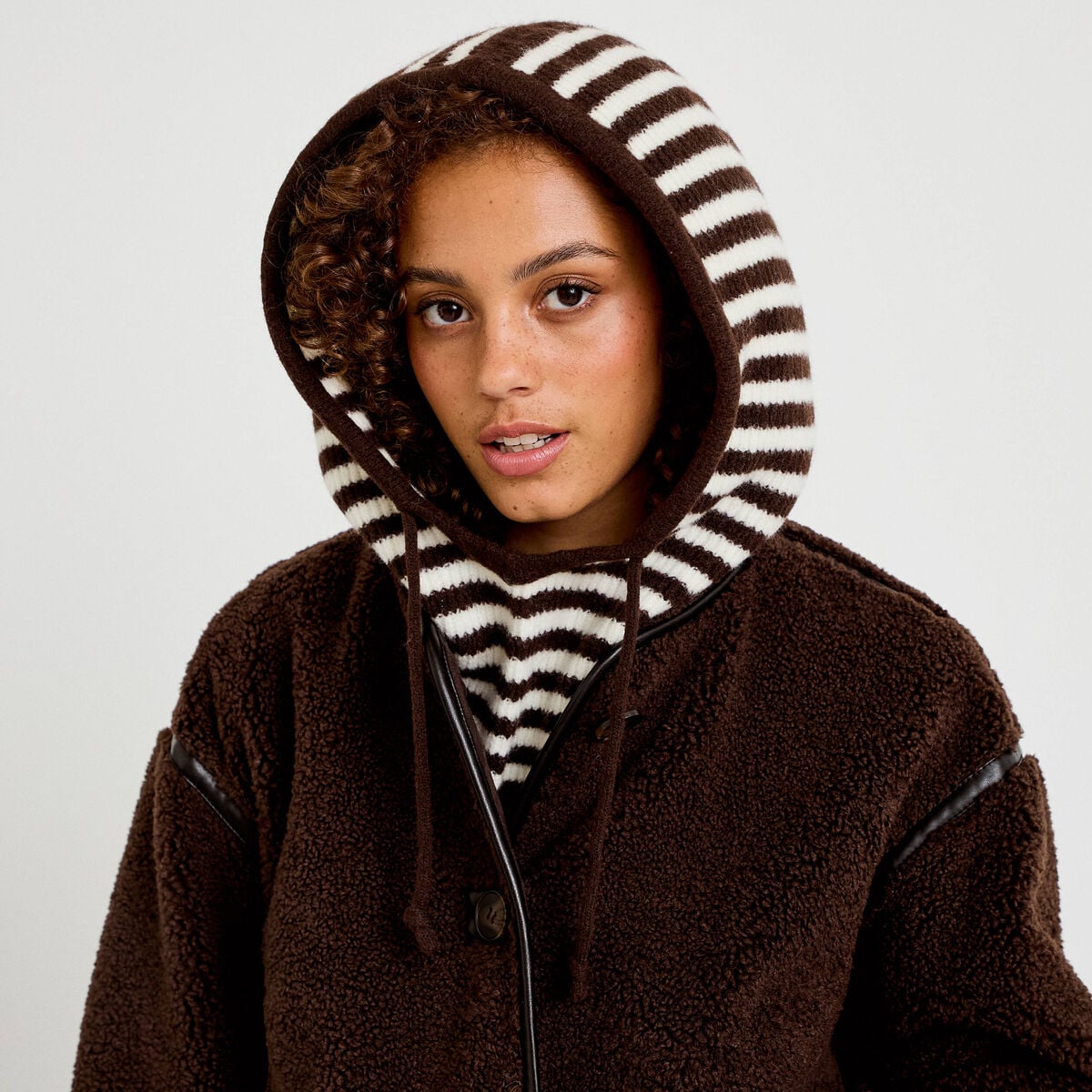 Cagoule ecru femme