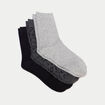 Lot de 3 paires de chaussettes gris clair femme