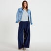 Pantalon bootcut taille standard bleu marine femme
