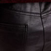 Pantalon large similicuir noir femme