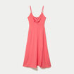 Robe longue &eacute;vas&eacute;e fendue rose femme