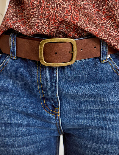 Ceinture marron fonc&eacute; femme