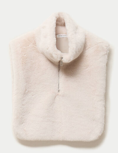 Cache-cou en fausse fourrure sable femme