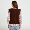 Gilet sans manches marron fonc&eacute; femme