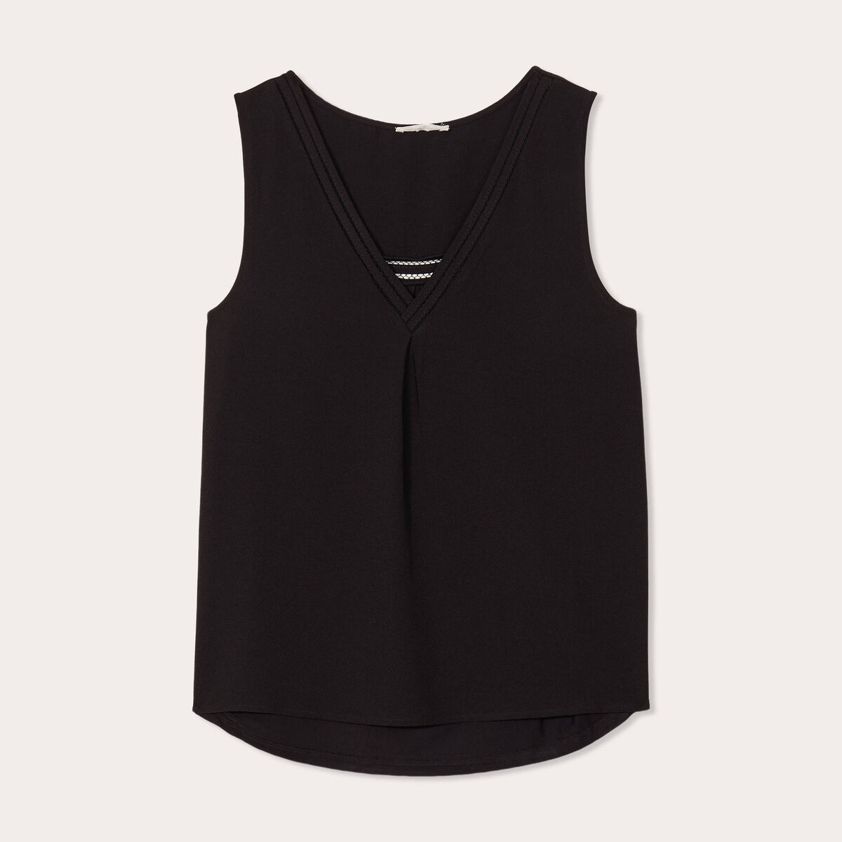 D&eacute;bardeur sans manches noir femme