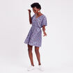 Robe &eacute;vas&eacute;e col en V parme femme