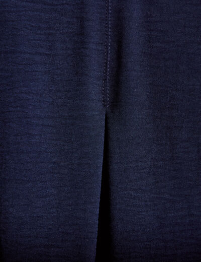 Blouse manches longues bleu marine femme