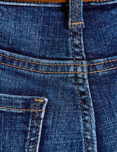 Jean bootcut avec ceinture amovible denim stone femme