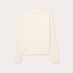 Pull pompons et guirlandes ecru femme