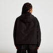 Veste courte bas resserr&eacute; &agrave; capuche noir femme