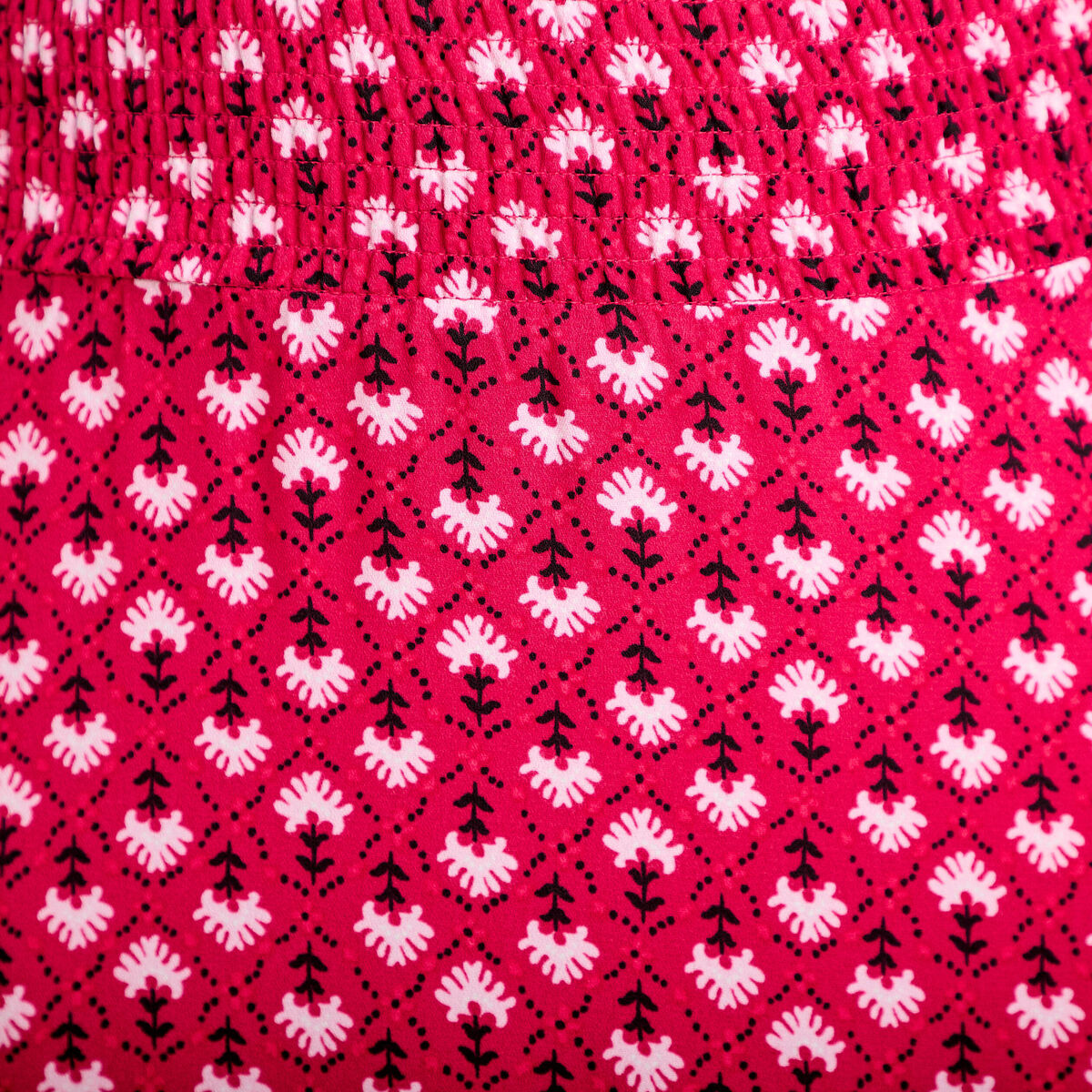 Jupe longue fluide rose cerise femme