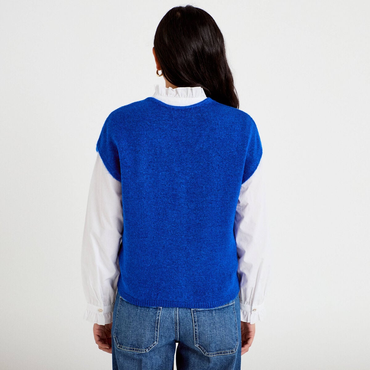 Gilet sans manches bleu electrique femme