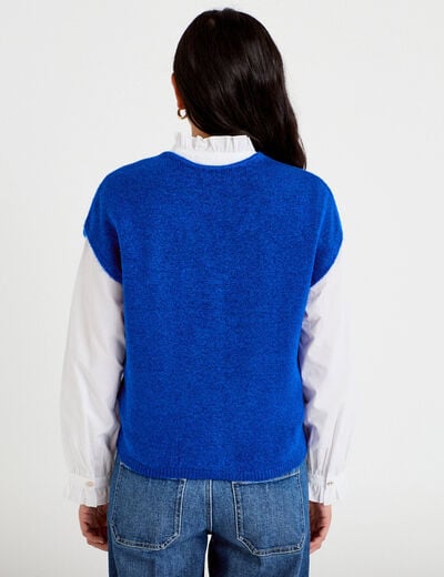 Gilet sans manches bleu electrique femme