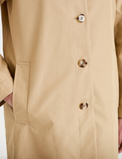 Trench col chemise sable femme