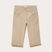 Pantacourt taupe femme