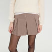Jupe &eacute;vas&eacute;e pliss&eacute;e beige femme