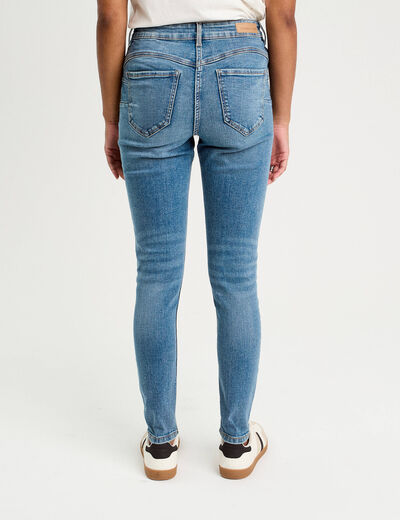 Jean skinny push-up taille standard denim double stone femme