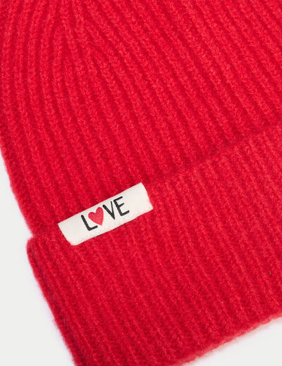 Bonnet rouge femme