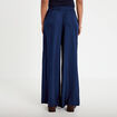 Pantalon large taille standard bleu marine femme